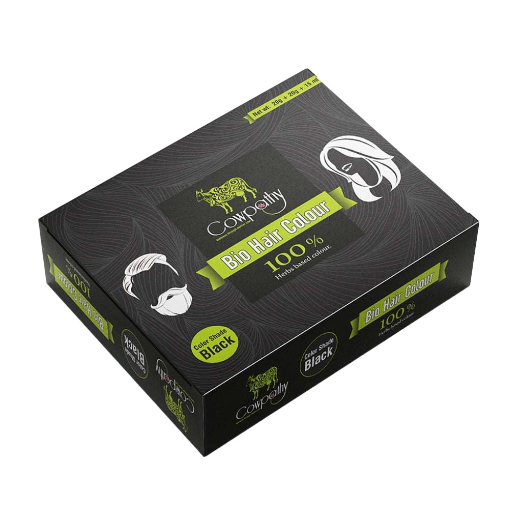 Cowpathy Herbal Hair Colour for Women and Men - Black