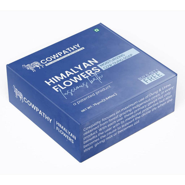 Cowpathy Cow Dung Himalayan Flowers Moisturizing Bath Soap 75 GM