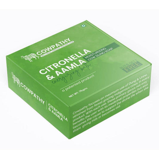 Cowpathy Cow Dung Citronella and Amla Herbs Soap 75 GM