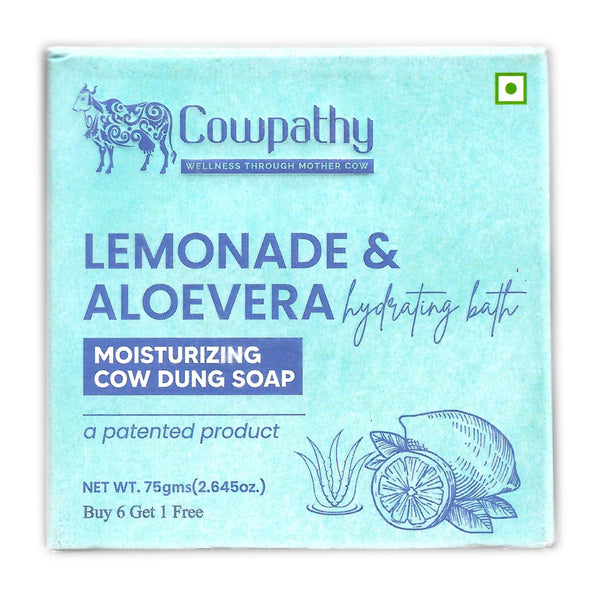 Cowpathy Cow Dung Lemonade Aloe Vera Soap 75 GM