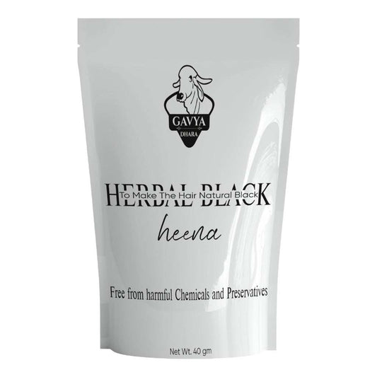 Gavyadhara Herbal Black Henna 40g natural chemical free hair color powder