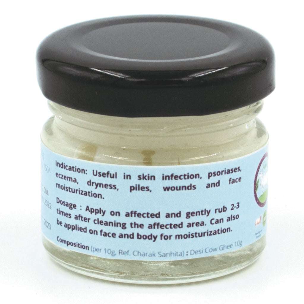 Shat Dhaut Ghrit texture close up natural 100 times washed cow ghee Ayurvedic skin balm