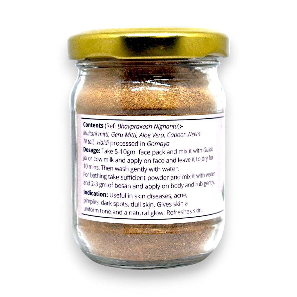 Tejomay Mrida natural face pack with Gomutra Haldi Neem and Multani Mitti