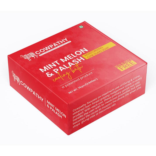 Cowpathy Cow Dung Mint, Melon & Palash Moisturizing Bath Soap 75 GM
