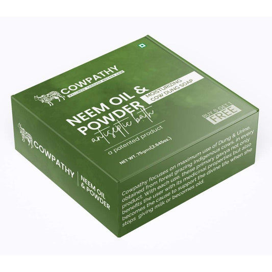 Cowpathy Cow Dung Neem Moisturizing Bath Soap 75 GM