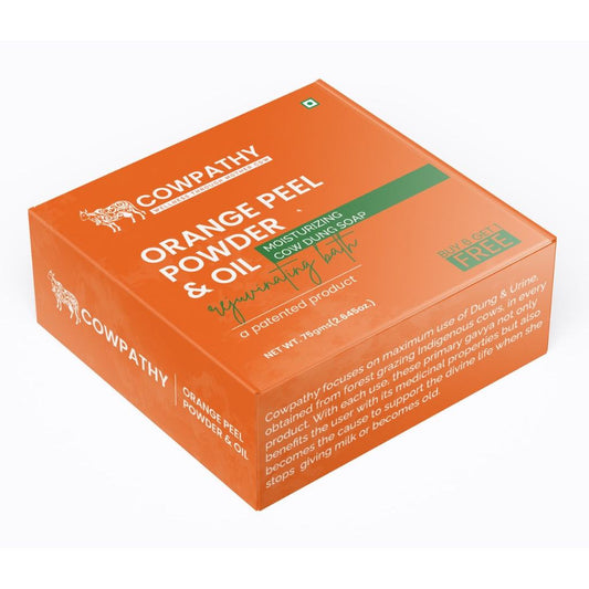 Cowpathy Cow Dung Orange Moisturizing Bath Soap 75 GM